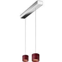 Oligo Tudor S LED Pendelleuchte, 2-flg., TW, unsichtbare Höhenverstellung, Baldachin: Chrom von Oligo