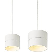 Oligo Tudor S LED Pendelleuchte, 2-flg., TW, unsichtbare Höhenverstellung, Baldachin: weiß matt von Oligo