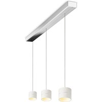 Oligo Tudor S LED Pendelleuchte, 3-flg., TW, unsichtbare Höhenverstellung, Baldachin: Chrom von Oligo