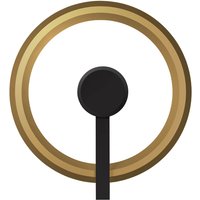 Oligo Yano 400 LED Wand- / Deckenleuchte, indirekt schwarz matt, Ring: Bronze von Oligo