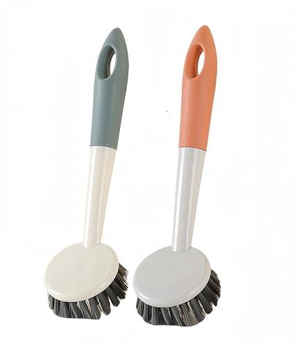 Olihpyyut Spülbürsten Set 2 Stück Hochwertige Geschirrbürste, Spülbürste, Küchenbürste, Langlebige Spülbürsten, Abwaschbürste, Cleaning Brush Grun und Orange von Olihpyyut