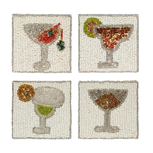 Boho-Untersetzer für Getränke oder Couchtisch, niedliche Untersetzer für den Tisch im Bauernhaus-Stil, 10,2 cm, quadratisch, dekoratives Untersetzer-Set 4 für Tischdekorationen oder Geschenke für Boho-Untersetzer für Getränke oder Couchtisch, niedliche Untersetzer für den Tisch im Bauernhaus-Stil, 10,2 cm, quadratisch, dekoratives Untersetzer-Set 4 für Tischdekorationen oder Geschenke für von Olio Marfa