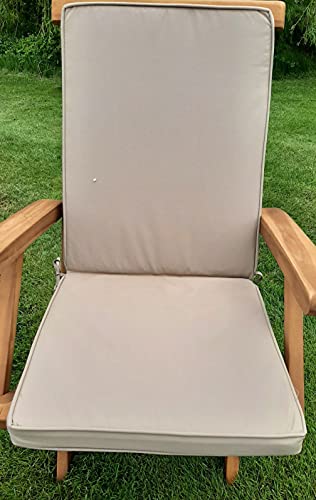 Olive Grove Gartenmöbel-Auflage - Sitz- und Rückenkissen für Klappstuhl in Hellbeige von Olive Grove