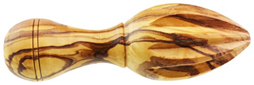 Olive Holz Zitronenpresse, ovale Form, Maserung/Natur von Olive Wood