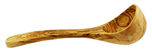 Olive Wood EA9L25 Schöpflöffel, gemasert und naturfarben von Olive Wood