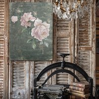 Rosa Rosen Leinwand Flach, Vintage Frühling Dekor, Gerollte Kunst, Druck, Ungerahmt Kunst | Kopie von OliveBranchFarmhouse