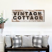 Vintage Cottage Zeichen, Rusty Große Leinwand Wandkunst, Dekor, Kern von OliveBranchFarmhouse