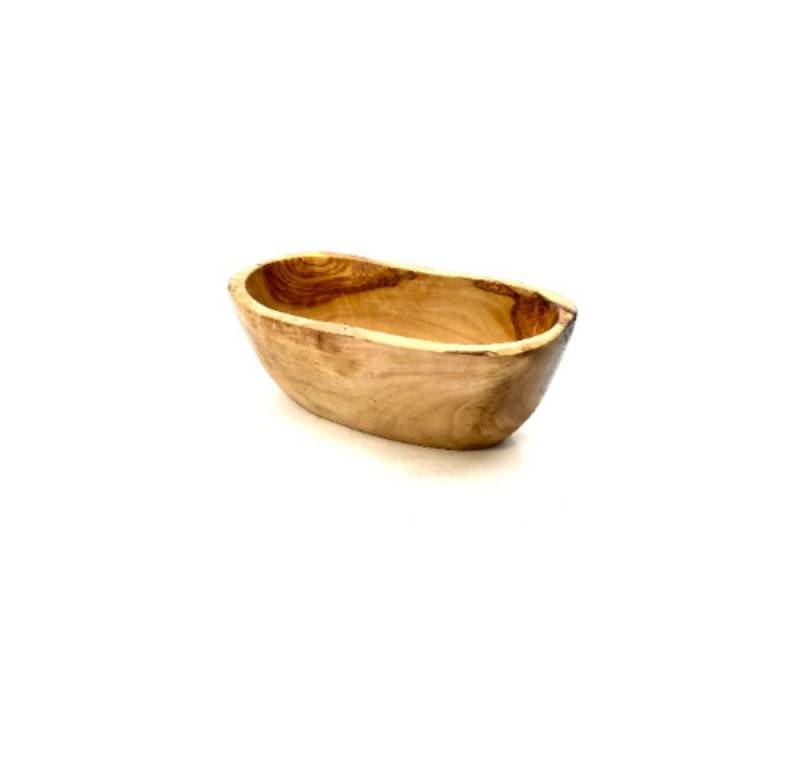 Olivenholz-erleben Dipschale Tapas Schale 14-16 cm, oval, (1-tlg), antibakterielle Wirkung von Olivenholz-erleben