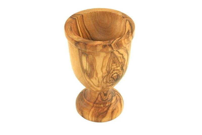 Olivenholz-erleben Eierbecher Eierbecher gedrechselt aus Olivenholz, (2-tlg), handlich, antibakterielle Wirkung, 100% Olivenholz von Olivenholz-erleben