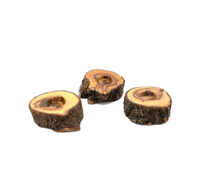 Olivenholz-erleben Eierbecher Eierbecher mit rustikalem Rand aus Olivenholz 3er- Set, (3-tlg), antibakterielle Wirkung und robust von Olivenholz-erleben