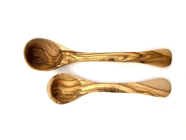 Olivenholz erleben Schöpfkelle (25 cm oder 30 cm) für Küche & Sauna aus Olivenholz von Olivenholz erleben