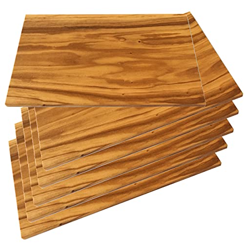 Olivenholz 6er Set Schneidebrett Käsebrett, Schinkenbrett Kräuterbrett ca. 21 x 13 x 0,5 cm von Olivenholz