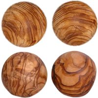 4Er Set Große Deko-Kugeln | Ø Ca. 8 cm Aus Olivenholz Oder Als Verschluss Für Karaffen von Olivenholzerleben