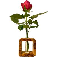 Vase Quentin Aus Olivenholz, Blumenvase, Tischvase Vase Quentin Aus Olivenholz, Blumenvase, Tischvase von Olivenholzerleben