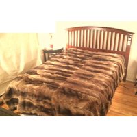 Marke Neue Natürliche Waschbär Pelz Decke Bett Abdeckung Werfen Größe 60 "x 80" Maßgeschneidert von Oliverfurs