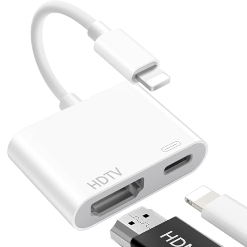 Lightning HDMI Adapter,【Apple MFI zertifiziert】 Lightning auf HDMI, i-Phone H-DMI Adapter, A-dapter L-ightning auf H-DMI von Oliveria