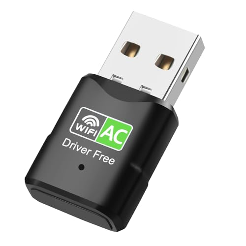 Oliveria USB WLAN Stick AC600 mit Eingebautem Treiber, DualBand 5GHz/2,4GHz, USB WiFi Adapter für PC/Desktop/Laptop, Kompatibel mit Windows XP/7/8/10/11, WLAN USB-Adapter Oliveria USB WLAN Stick AC600 mit Eingebautem Treiber, DualBand 5GHz/2,4GHz, USB WiFi Adapter für PC/Desktop/Laptop, Kompatibel mit Windows XP/7/8/10/11, WLAN USB-Adapter von Oliveria