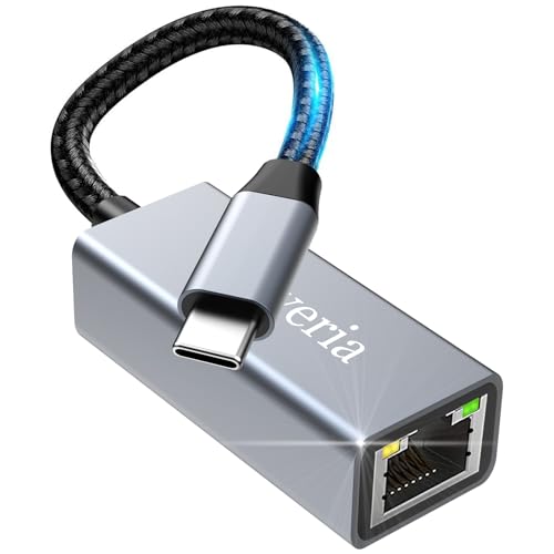 USB C auf Ethernet Adapter, Oliveria USB C zu RJ45 Gigabit Ethernet LAN Netzwerkadapter für iPhone 15 Pro, iPad Pro/Air, MacBook Pro/MacBook Air M1 M2, Galaxy S23, Surface Book, Dell XPS usw. USB C auf Ethernet Adapter, Oliveria USB C zu RJ45 Gigabit Ethernet LAN Netzwerkadapter für iPhone 15 Pro, iPad Pro/Air, MacBook Pro/MacBook Air M1 M2, Galaxy S23, Surface Book, Dell XPS usw. von Oliveria