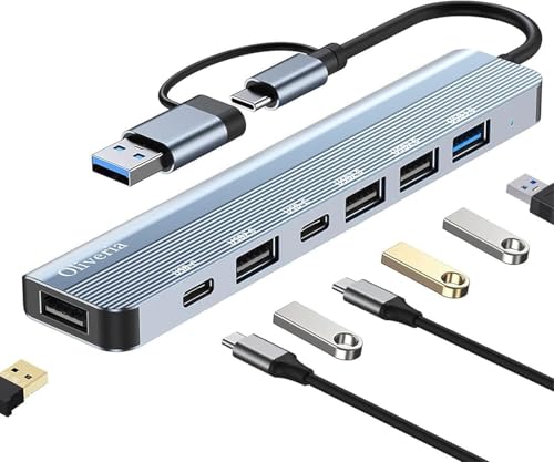 USB Hub USB C 7 in 2 USB C Hub, Multiport Adapter M-acbook USB Adapter, USB Verteiler 3.0 USB Erweiterung Laptop USB Hub 3.0 für MacBook, iMac, Surface, Dell, Thinkpad, USB Stick, Mobile HDD, PS4, TV USB Hub USB C 7 in 2 USB C Hub, Multiport Adapter M-acbook USB Adapter, USB Verteiler 3.0 USB Erweiterung Laptop USB Hub 3.0 für MacBook, iMac, Surface, Dell, Thinkpad, USB Stick, Mobile HDD, PS4, TV von Oliveria