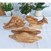 Handgefertigte Serviettenhalter Aus Olivenholz von OlivewoodEra
