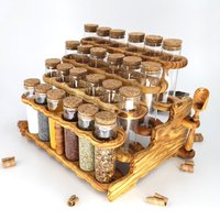 Gewürz Etagere Aus Olivenholz Mit Zwei Schaufeln - Olivewood Pens® von OlivewoodPens