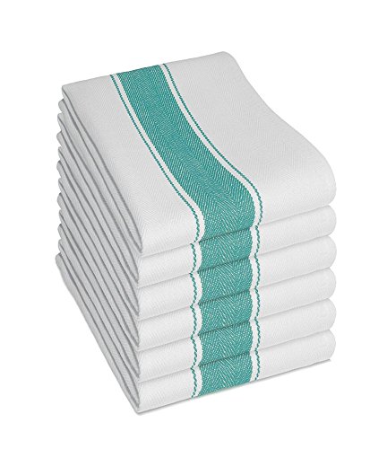 Olivia Rocco Geschirrtücher für die Küche, groß, 100 % Baumwolle, handelsübliche Qualität, fusselfrei, weiß, schnell trocknend, 70 x 50 cm, Grün, 6 Stück Olivia Rocco Geschirrtücher für die Küche, groß, 100 % Baumwolle, handelsübliche Qualität, fusselfrei, weiß, schnell trocknend, 70 x 50 cm, Grün, 6 Stück von Olivia Rocco