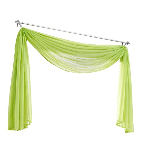 Olivia's Stylism Boutique Querbehang Deko Gardinen aus transparentem Voile Schals H*B 500 * 145cm Grün Olivia's Stylism Boutique Querbehang Deko Gardinen aus transparentem Voile Schals H*B 500 * 145cm Grün von Olivia's Stylism Boutique