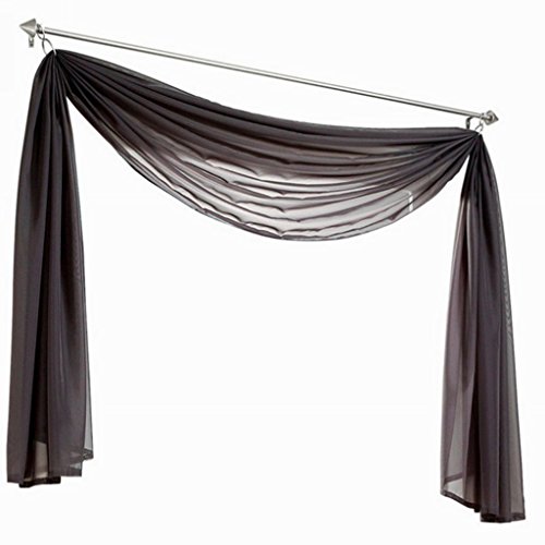 Olivia's Stylism Boutique Querbehang Deko Gardinen aus transparentem Voile Schals H*B 600 * 145cm Grau Olivia's Stylism Boutique Querbehang Deko Gardinen aus transparentem Voile Schals H*B 600 * 145cm Grau von Olivia's Stylism Boutique