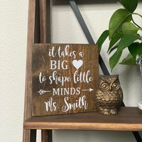 "It Takes A Big Heart To Shape Little Minds" "Lehrer Wertschätzung" von OliviaGracePaper