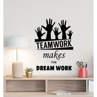 Teamwork Macht Die Traumarbeit Wand Aufkleber Büro Poster Zeichen Zitat Vinyl Business Decor Arbeit Home Office Kunst 5-0/7 Teamwork Macht Die Traumarbeit Wand Aufkleber Büro Poster Zeichen Zitat Vinyl Business Decor Arbeit Home Office Kunst 5-0/7 von OliviaTalkingWalls