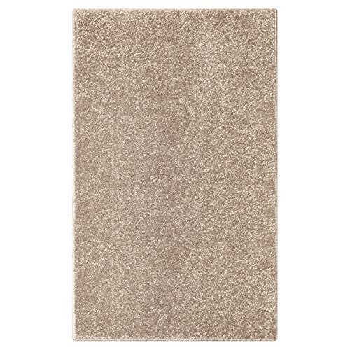 OLIVO.Shop | Trend Teppich für Wohnzimmer, Schlafzimmer, modern, einfarbig, Beige, verschiedene Größen (110 x 170 cm) von Olivo Tappeti