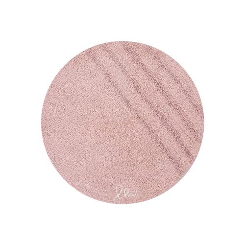 OLIVO.Shop Vertigo Badteppich, rund, rutschfest, waschbar, Badteppich, saugfähig (Rosa, 75 cm) von Olivo Tappeti