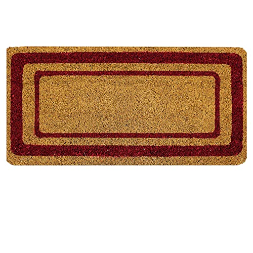OLIVO.shop | COCCO Fußmatte Kokos natur mit rutschfester Unterseite, Teppich Eingang 3 Farben 6 Größen (Rot, 40 x 80 cm) von Olivo Tappeti