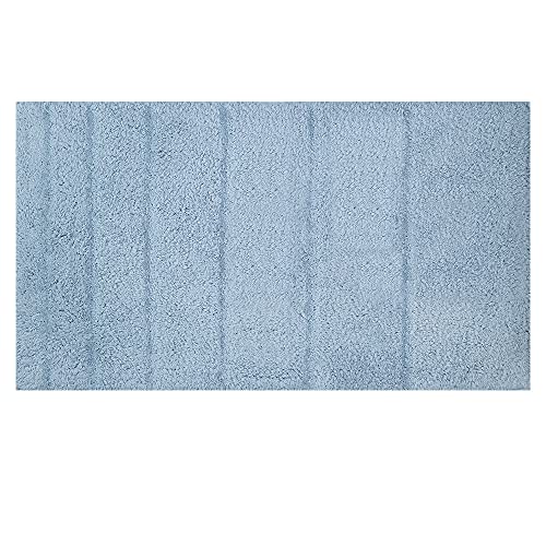 OLIVO.shop | DAFNE Badezimmerteppich aus Baumwolle, rutschfest, saugfähig, elegant - 5 Pastellfarben und 2 Größen (Blau, 60 x 110 cm) von Olivo Tappeti