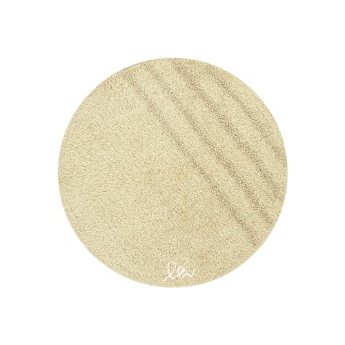 OLIVO.shop VERTIGO Badteppich, rund, rutschfest, waschbar, Badteppich, saugfähig, verschiedene Farben und Größen (BEIGE, 75 cm) von Olivo Tappeti