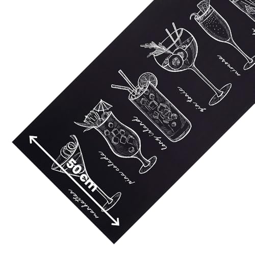 OLIVO.shop - JOKE Küchenteppich rutschfest waschbar, Gummiteppich schmutzabweisend, Läufer für moderne Küche, Flur nach Maß (COCKTAIL, 50 x 110 cm) von Olivo Tappeti