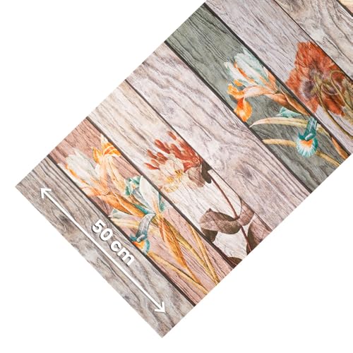 OLIVO.shop - JOKE Küchenteppich rutschfest waschbar, Gummiteppich schmutzabweisend, Läufer für moderne Küche, Flur nach Maß erhältlich (IRIS, 50 x 130 cm) von Olivo Tappeti