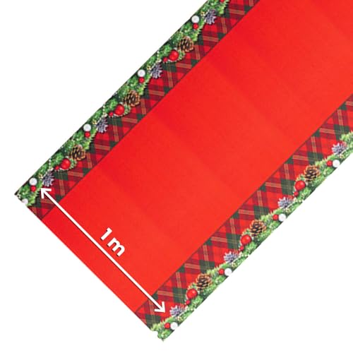 OLIVO.shop Weihnachtsteppich, Läufer für Innen- und Außenbereich, roter Teppichläufer Weihnachten, Meterware, 1 Meter breit für Veranstaltungen und Weihnachtseinrichtungen JINGLE ROLL (Dekor, 10 Meter OLIVO.shop Weihnachtsteppich, Läufer für Innen- und Außenbereich, roter Teppichläufer Weihnachten, Meterware, 1 Meter breit für Veranstaltungen und Weihnachtseinrichtungen JINGLE ROLL (Dekor, 10 Meter von Olivo Tappeti