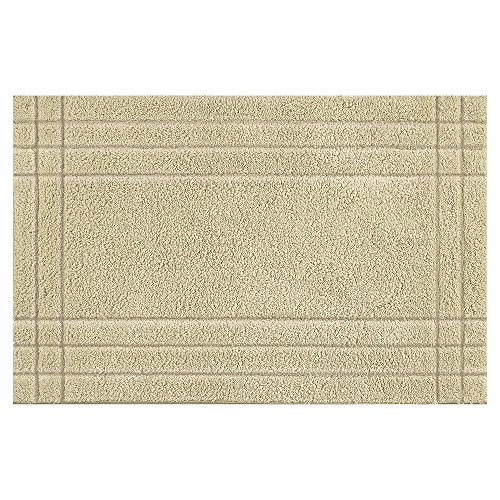 Olivo.shop Duna Handgemachter Badematte Badteppich aus 100% super saugfähiger Baumwolle (BEIGE, 50x90cm) von Olivo Tappeti