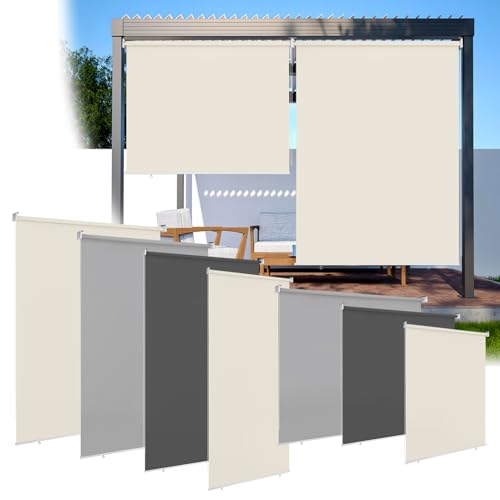 Ollewiellan Senkrechtmarkise Vertikalmarkise 180x240cm Balkonmarkise Sonnenschutz, Balkonrollo, Windschutz, Seitenrollo Beschattung, Wetterbeständig für Balkon, Terrasse, Garten, Beige Ollewiellan Senkrechtmarkise Vertikalmarkise 180x240cm Balkonmarkise Sonnenschutz, Balkonrollo, Windschutz, Seitenrollo Beschattung, Wetterbeständig für Balkon, Terrasse, Garten, Beige von Ollewiellan