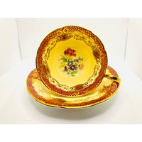 Elegante Aynsley Gold Und Rote Teetasse Untertasse Elegante Aynsley Gold Und Rote Teetasse Untertasse von OlliesCollection