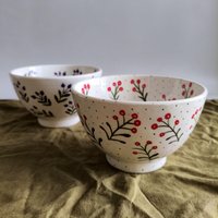 Handbemalte Keramikschalen Set Florale Müslischalen, 20 Oz Handbemalte Keramikschalen Set Florale Müslischalen, 20 Oz von OlliveCeramics