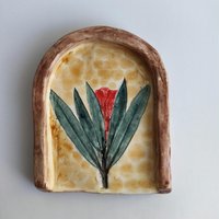 Handgemachte Keramik Löffel Ablage Wilde Pflanzen Dekor Handgemachte Keramik Löffel Ablage Wilde Pflanzen Dekor von OlliveCeramics