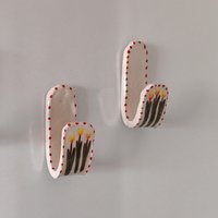 Wandhaken Aus Keramik; Handgemachtes Niedliches Wohndekor-Objekt; Keramik Handgefertigte Blumen; Ohne Loch Wandhaken Aus Keramik; Handgemachtes Niedliches Wohndekor-Objekt; Keramik Handgefertigte Blumen; Ohne Loch von OlliveCeramics