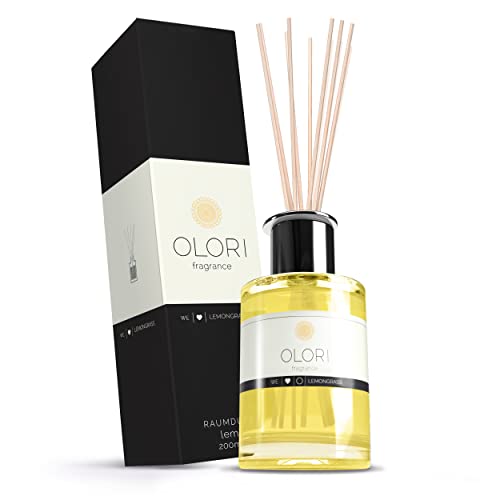 Duftöl Lemongras - Diffuser mit Stäbchen - Raumduft mit ätherischen Ölen frisch, fruchtig, spritzig - 100% Natürlich & Rein - Raumdüfte mit Duftstäbchen - Lufterfrischer mit Citrus-Sommer-Duft (200ml) Duftöl Lemongras - Diffuser mit Stäbchen - Raumduft mit ätherischen Ölen frisch, fruchtig, spritzig - 100% Natürlich & Rein - Raumdüfte mit Duftstäbchen - Lufterfrischer mit Citrus-Sommer-Duft (200ml) von Olori