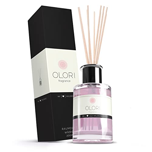 Raumduft Wildrose - Diffuser mit Stäbchen - Duftöl mit ätherischen Ölen weich, sinnlich, süß - 100% Natürlich & Rein - Raumerfrischer mit Rosenduft & Duftstäbchen - Duftstäbe für die Wohnung (200ml) Raumduft Wildrose - Diffuser mit Stäbchen - Duftöl mit ätherischen Ölen weich, sinnlich, süß - 100% Natürlich & Rein - Raumerfrischer mit Rosenduft & Duftstäbchen - Duftstäbe für die Wohnung (200ml) von Olori