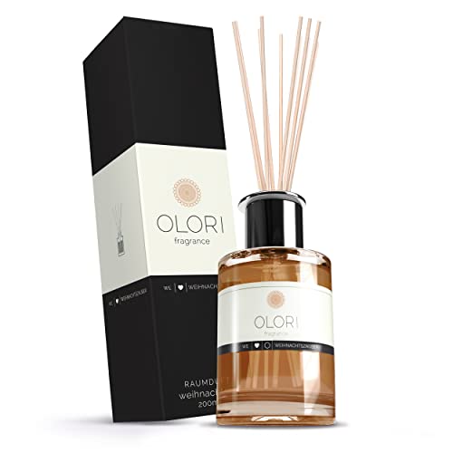 Raumduft Zimt-Orange - Weihnachtszauber - Diffuser mit Stäbchen Duftöl mit ätherischen Ölen fruchtig, warm, würzig - 100% Natürlich Lufterfrischer mit Duftstäbchen ideal für Winter & Weihnachten 200ml Raumduft Zimt-Orange - Weihnachtszauber - Diffuser mit Stäbchen Duftöl mit ätherischen Ölen fruchtig, warm, würzig - 100% Natürlich Lufterfrischer mit Duftstäbchen ideal für Winter & Weihnachten 200ml von Olori