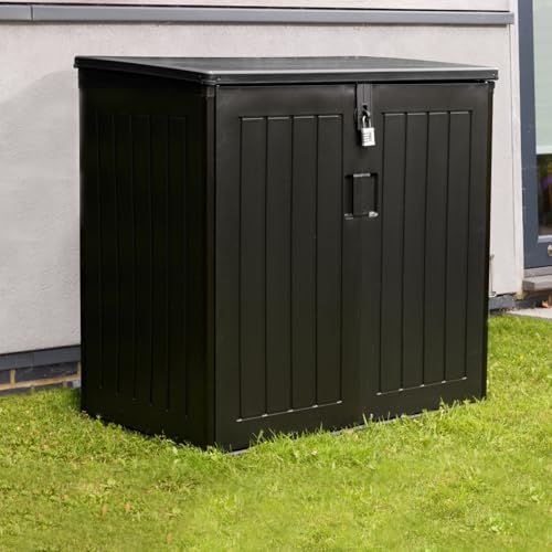 Olsen & Smith 775L Große Gartenaufbewahrungsbox - Robuster Gartenwerkzeugkasten Wetterfest mit Vorhängeschloss Massive Kapazität Outdoor Storage Schuppen Schrank für Gartengeräte, Mülleimer und Kissen von Olsen & Smith