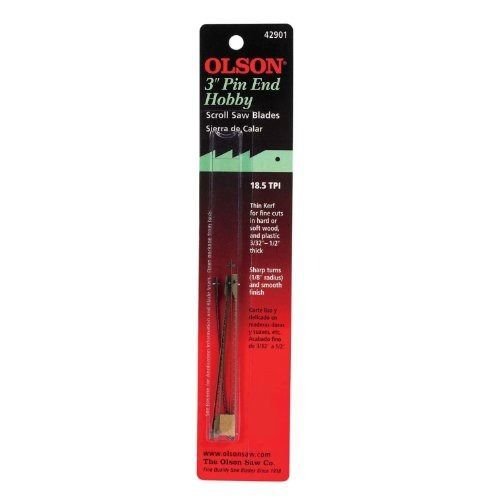 TOCYORIC 42901 3" Pin End Hobby Scroll Saw Blades 18.5 Tpi - 6 Blade Pack von Olson