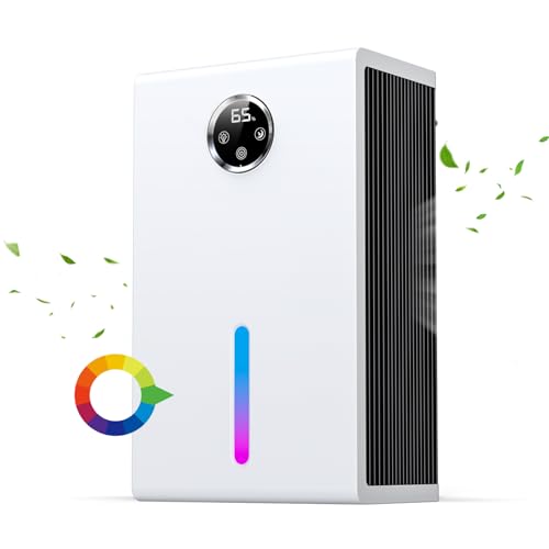 Olubfdh Luftentfeuchter Elektrisch 2800ml Luftentfeuchter Elektrisch Luftentfeuchter mit Luftreinigung Automatische Abschaltung Schlafmodus mit Digitalanzeige Luftentfeuchter Sleep-Modus von Olubfdh
